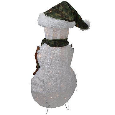 Northlight 24-Inch Lighted Chenille Snowman Outdoor Decoration