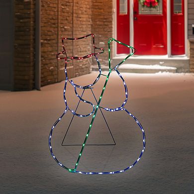 Northlight 28-Inch Lighted Standing Snowman Outdoor Decoration