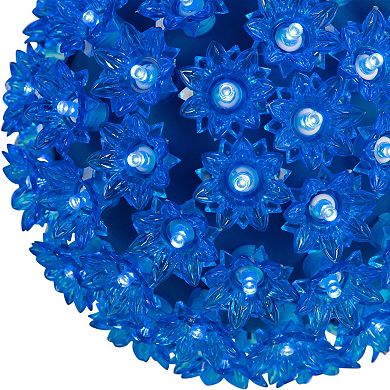 Northlight 7.5-Inch LED Lighted Hanging Starlight Floral Sphere Outdoor Christmas Decoration