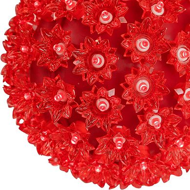 Northlight 7.5-Inch LED Lighted Hanging Starlight Floral Sphere Outdoor Decoration