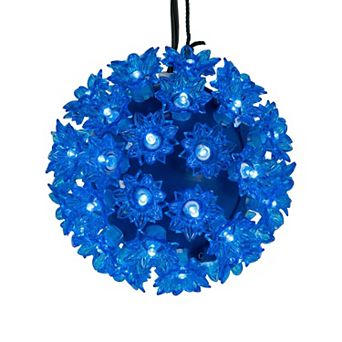 Northlight 6-Inch LED Lighted Hanging Starlight Floral Sphere Outdoor Decoration