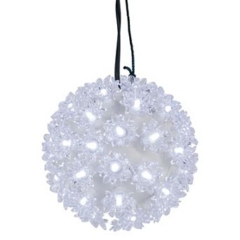 Northlight 6-Inch LED Lighted Starlight Floral Hanging Sphere Outdoor Decoration