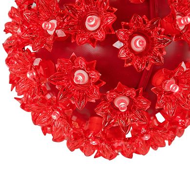 Northlight 6-Inch LED Lighted Hanging Starlight Floral Sphere Outdoor Decoration