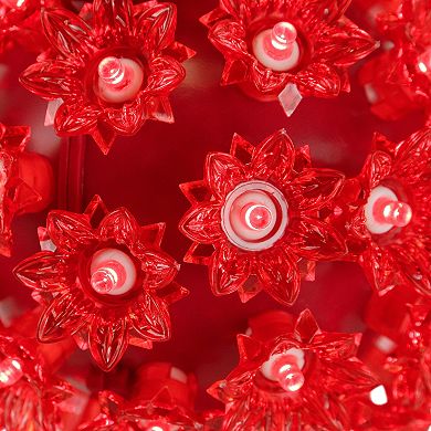 Northlight 6-Inch LED Lighted Hanging Starlight Floral Sphere Outdoor Decoration