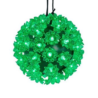 Northlight 6-Inch LED Lighted Starlight Floral Sphere Outdoor Hanging Decoration