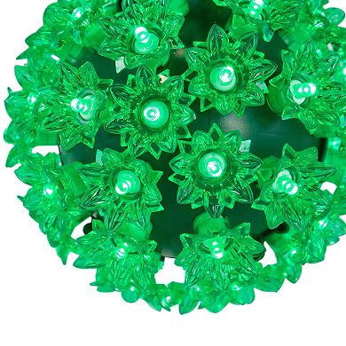 Northlight 6-Inch LED Lighted Starlight Floral Sphere Outdoor Hanging Decoration
