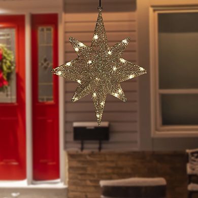 Northlight 22-Inch LED Lighted Hanging Bethlehem Star Outdoor Decoration
