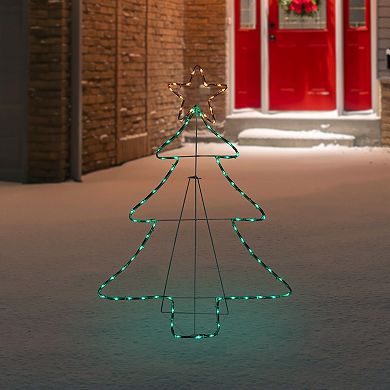 Northlight 38.5-Inch Lighted Christmas Tree Silhouette Outdoor Decor