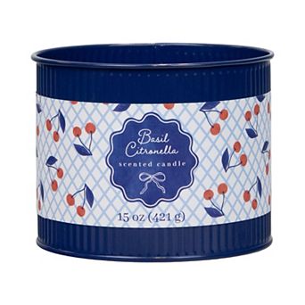 Americana Citronella Basil 15-oz. Metal Tin Candle