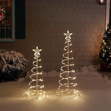 Northlight 2-pc. LED Lighted Spiral Outdoor Christmas Trees Set