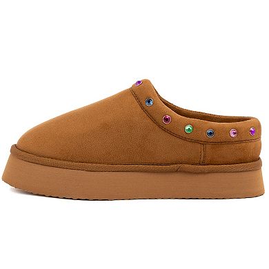 Juicy by Juicy Couture Oenzo Women's Slip-On Simulated Jewel Accent Clog Slippers