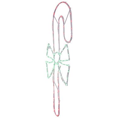 Northlight 28-Inch LED Lighted Candy Cane with Bow Outdoor Decor