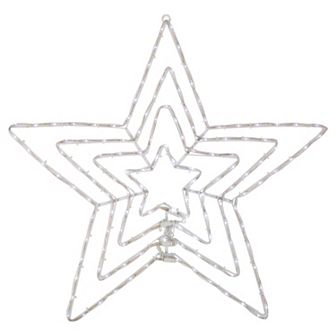 Northlight 24-Inch LED Lighted Layered Stars Window Decor