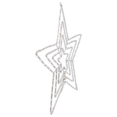 Northlight 24-Inch LED Lighted Layered Stars Window Decor