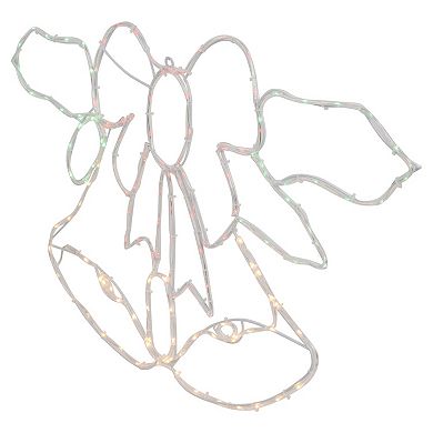 Northlight 34-Inch Lighted Christmas Bell & Bow Window Decoration