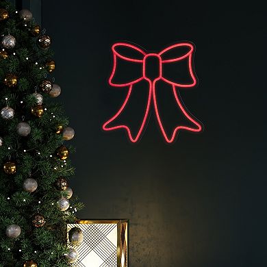 Northlight 15-Inch LED Bow Neon Lighted Wall or Window Decoration