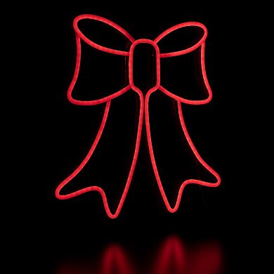 Northlight 15-Inch LED Bow Neon Lighted Wall or Window Decoration