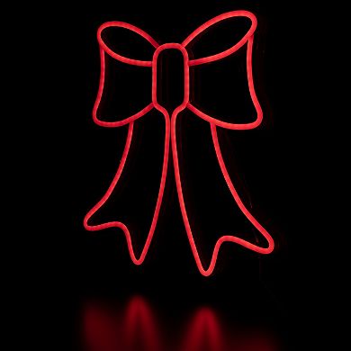 Northlight 15-Inch LED Bow Neon Lighted Wall or Window Decoration