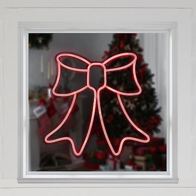 Northlight 15-Inch LED Bow Neon Lighted Wall or Window Decoration