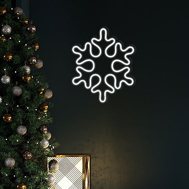 Northlight 15-Inch LED Snowflake Neon Lighted Wall or Window Decoration