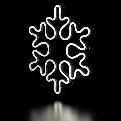 Northlight 15-Inch LED Snowflake Neon Lighted Wall or Window Decoration