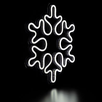 Northlight 15-Inch LED Snowflake Neon Lighted Wall or Window Decoration