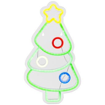 Northlight 15-Inch Christmas Tree LED Neon Lighted Wall Decoration