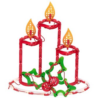 Northlight 16.5-Inch Lighted Candles Christmas Window Decor