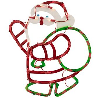 Northlight 17.5-Inch Lighted Santa Claus Outdoor Christmas Window Decor