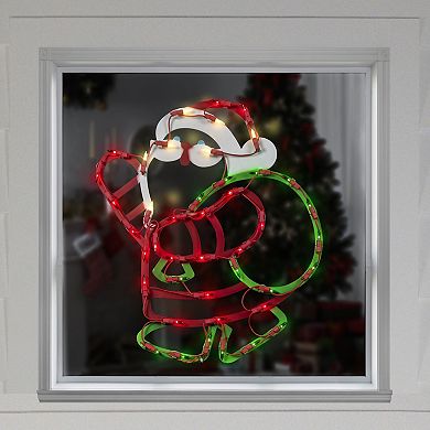 Northlight 17.5-Inch Lighted Santa Claus Outdoor Christmas Window Decor