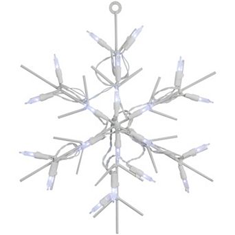 Northlight 13-Inch White LED Lighted Snowflake Christmas Window Decor