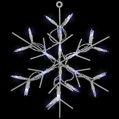 Northlight 13-Inch White LED Lighted Snowflake Christmas Window Decor