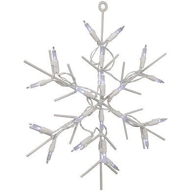 Northlight 13-Inch White LED Lighted Snowflake Christmas Window Decor
