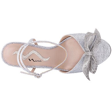 N by Nina Vixie Bow Accent Quarter Strap Women's Slingback Heels