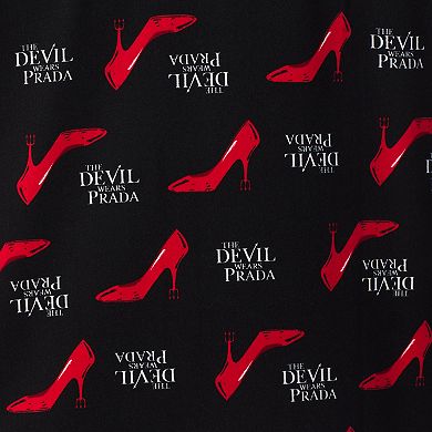 Plus Size The Devil Wears Prada 2-Piece Notch Collar Short Sleeve Pajama Top & Pajama Shorts Set