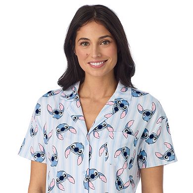 Women's Disney's Lilo & Stitch Notch Collar Short Sleeve Pajama Top & Pajama Shorts Set