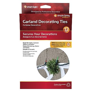 Simple Living Christmas Garland Decorating Ties 12-pk.