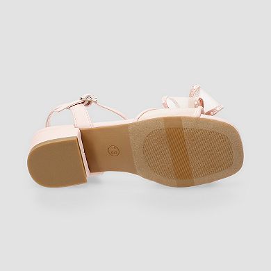 Sonoma Goods For Life® Bedillia Little Kid Girls Faux Pearl Bow-Accented Dress Sandals