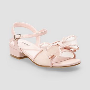 Sonoma Goods For Life® Bedillia Little Kid Girls Faux Pearl Bow-Accented Dress Sandals