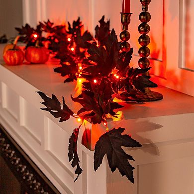 Evergreen Enterprises Halloween 72-in. Artificial Maple LED Color Changing Garland