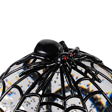 Evergreen Enterprises Spider Web LED Water Globe Table Decor