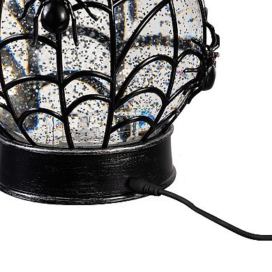 Evergreen Enterprises Spider Web LED Water Globe Table Decor