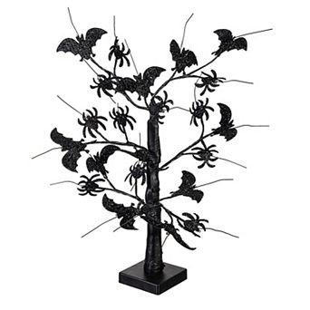 Evergreen Enterprises Bat & Spider LED Tree Table Decor