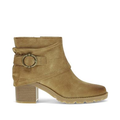 Baretraps Deborah Women's Block Heel Ankle Boots with Buckle Accent