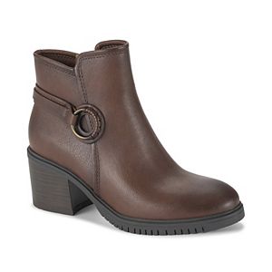Baretraps Women's Rhoslyn Faux Leather Ankle Boots - Block Heel With Arch Support