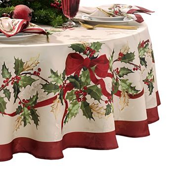 Villeroy & Boch Winter Bows & Garland Round/Oval Tablecloth
