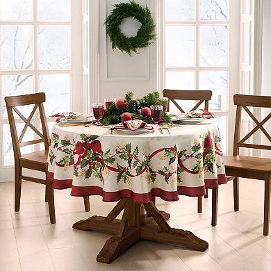 Villeroy & Boch Winter Bows & Garland Round/Oval Tablecloth