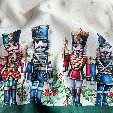 Elrene Home Fashions Royal Nutcracker Holiday Round/Oval Tablecloth