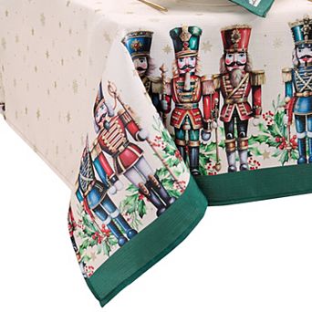 Elrene Home Fashions Royal Nutcracker Holiday Rectangle Tablecloth
