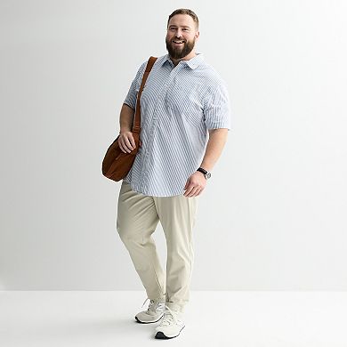 Big & Tall Sonoma Goods For Life® Perfect Length Seersucker Short Sleeve Button-Down Shirt